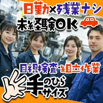 手のひらサイズの車載製品の検査業務