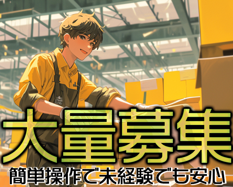 新設センターで箱の搬送作業